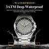 POEDAGAR Fashion Men Wristwatch Stainless Steel Waterproof Luminous Man Clock Date Week Quartz Business Men's Watches Male Reloj