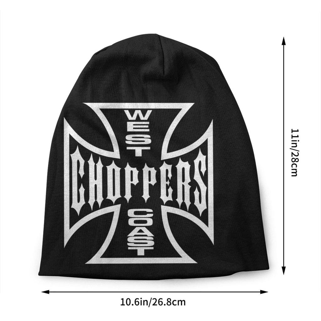 Custom West Coast Iron Cross Choppers Skullies Beanies Caps Winter Knitted Hat Unisex Women Cool Adult Bonnet Hats Outdoor Ski Cap