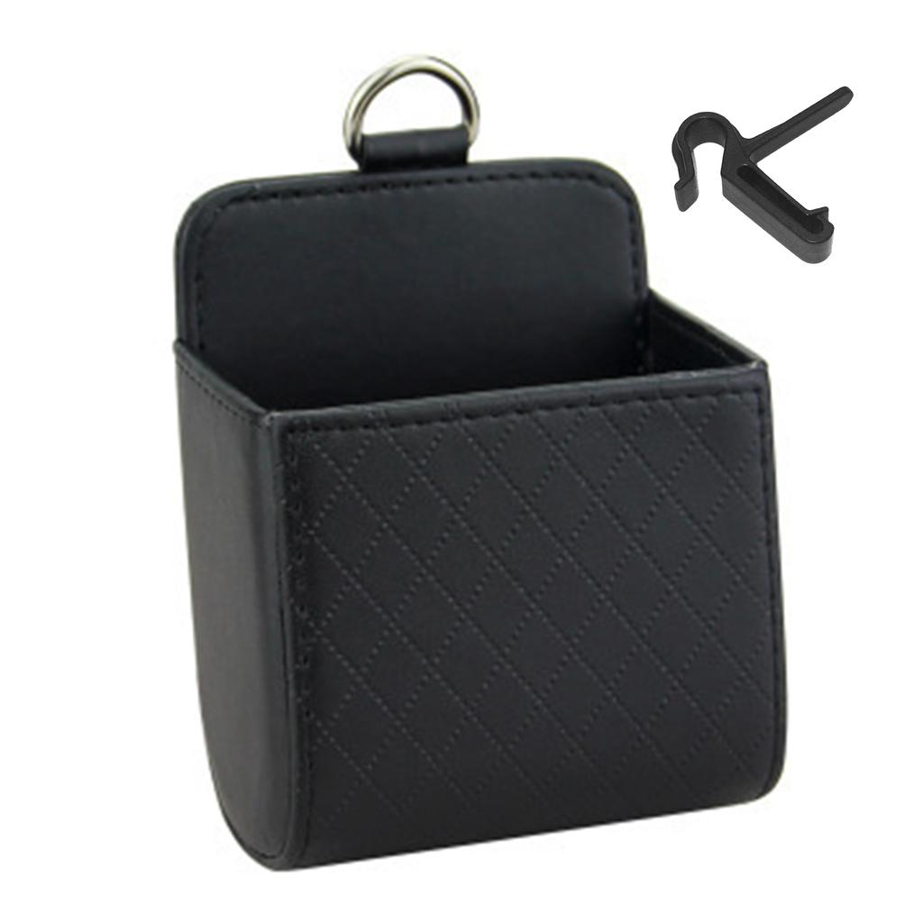 Car Airs Vent Storage Bag,Dashboard Tidy Hanging Leather Organizer Box,Glasses Phone Holder,Storage Organizer Car Accessorie