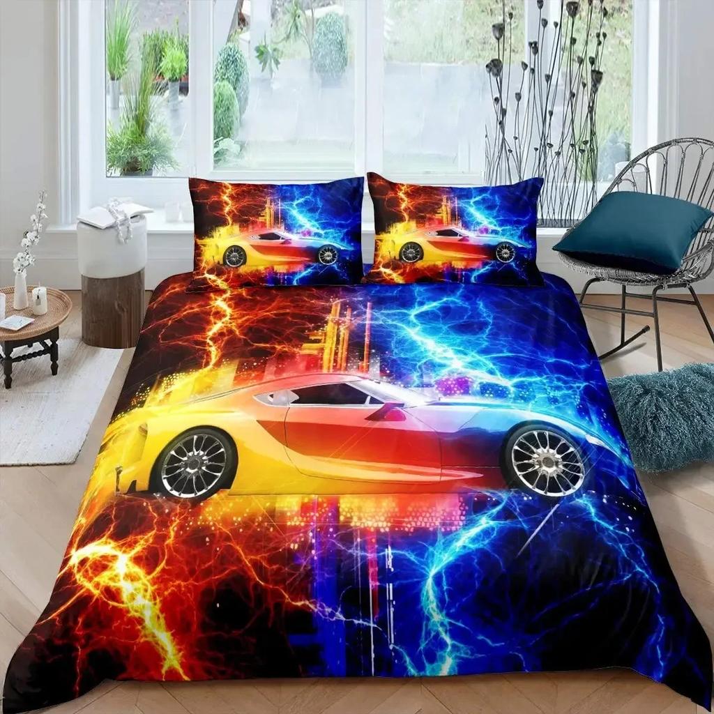 Vogel Eis Und Feuer Kollision Trippy Wunderland Tiere Bequem Bettdecke Steppdecke Bezug Kissenbezug Bettwäsche Set Schlafzimmer Heimtextilien