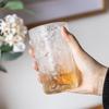 OLOEY Glacier Pattern Frosted Glass Water Cup with Handle