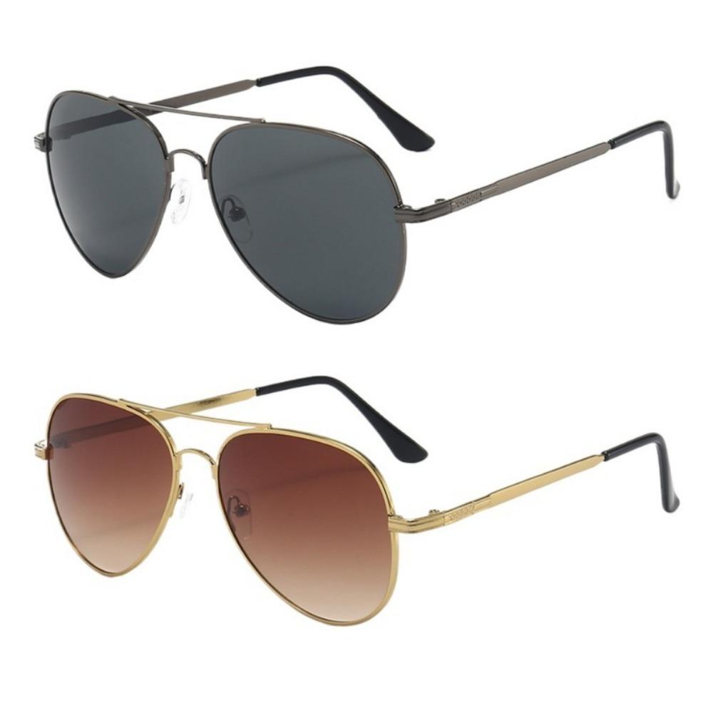 2PCS Driving Sun Glasses for Men Women Classic Aviator Sunglasses UV Lens Retro Sunglasses