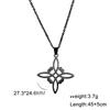 Vintage Witch Knot Necklace for Women Luck Pendant Irish Celtics Protection Amulet Stainless Steel Witchcraft Wicca Jewelry Gift