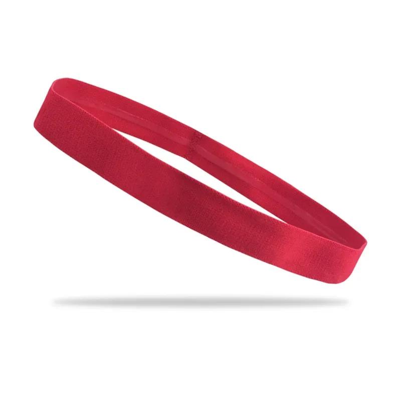 Non Slip Stretch Elastic Sweatband Unisex Men Women Sports Headband Sweatband Solid Color Gym Running Yoga Hair Bands Silicone