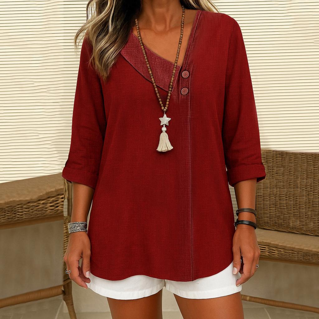 Damen Langarm Locker Einfarbig Lässig Pullover Trendige Tunika Tops Shirt