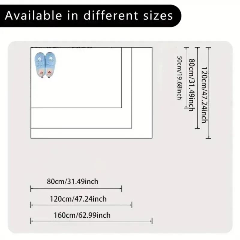 Modern Abstract Simple Carpet Living Room Bedroom Kitchen Balcony Anti Slip Washable Floor Mat Geometric Lines Home Decoration