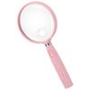 10x and 30x Magnification Handheld Easy To 75mm Convenient Size for Reading Magnifier, Large, See, Lightweight, Simple, Diameter, (pink)