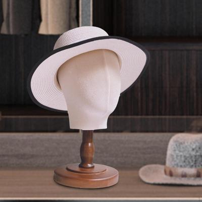 Manekýnská hlava na paruky, Model, Multifunkční, Dřevěný stojan Držák na klobouky Displej na čepici
