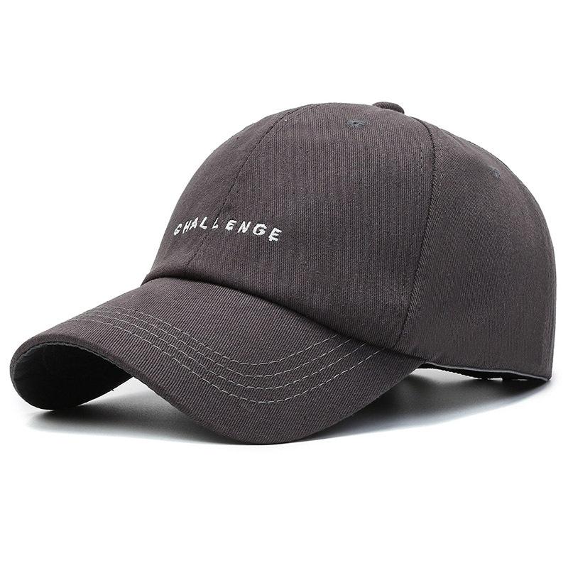 Challenge Letter Embroidered Duckcap Hat Shade Couples Outdoor Breathable Sports