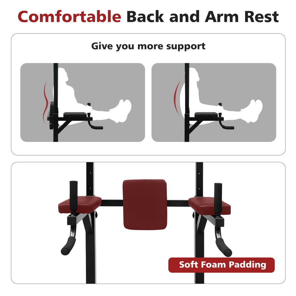 Power Tower Pull Up Bar Workout Dip station for Strength Training, Suitable for Home Gym Fitness