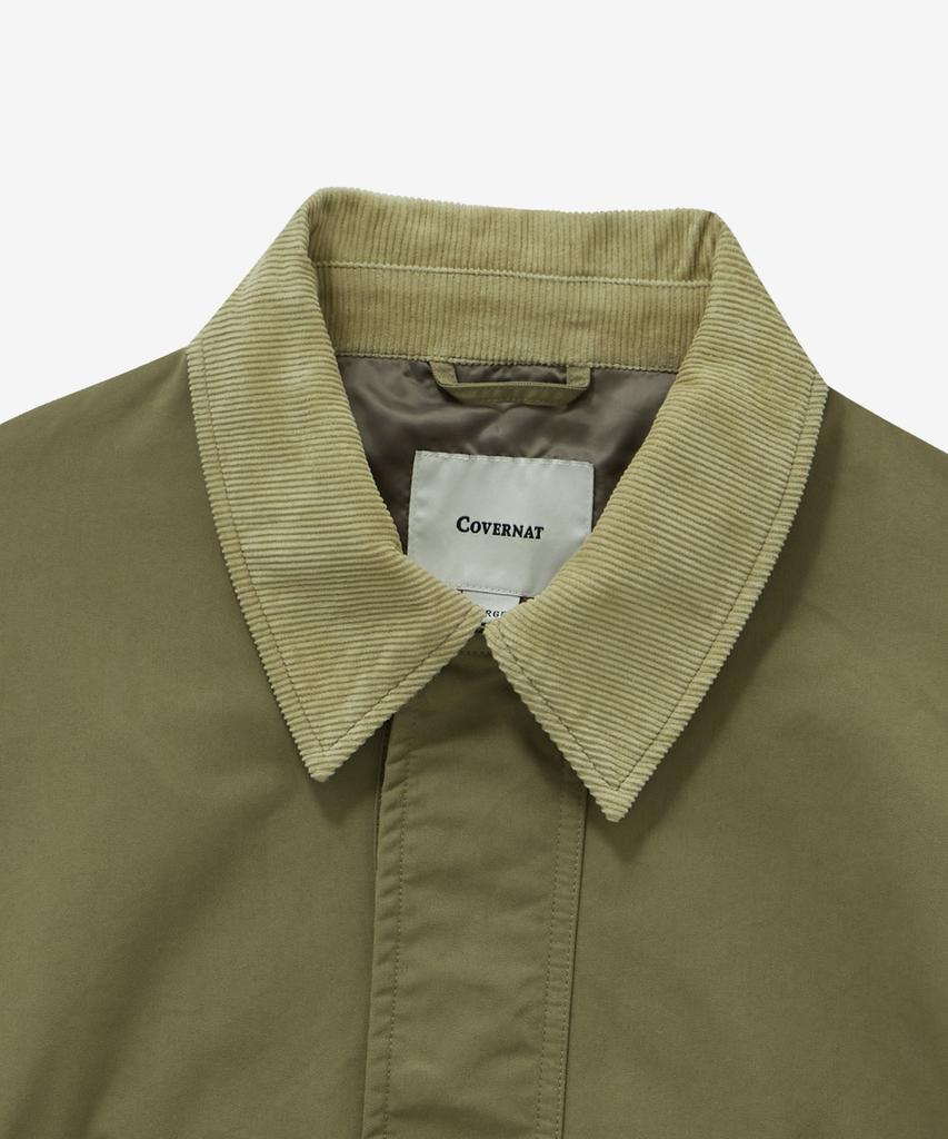 COVERNAT Corduroy Collar Contrast Jacket Light Khaki