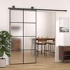 Day and Night - Day and Night Sliding Door Aluminum and ESG Black Glass 102.5x205 Cm