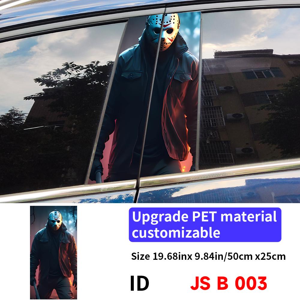Mask Jason Car Stickers Car B-pillar Vinyl Decals Waterproof Auto Center Pillar Sticker Cover Scratches Vehicle Decor Accessorie