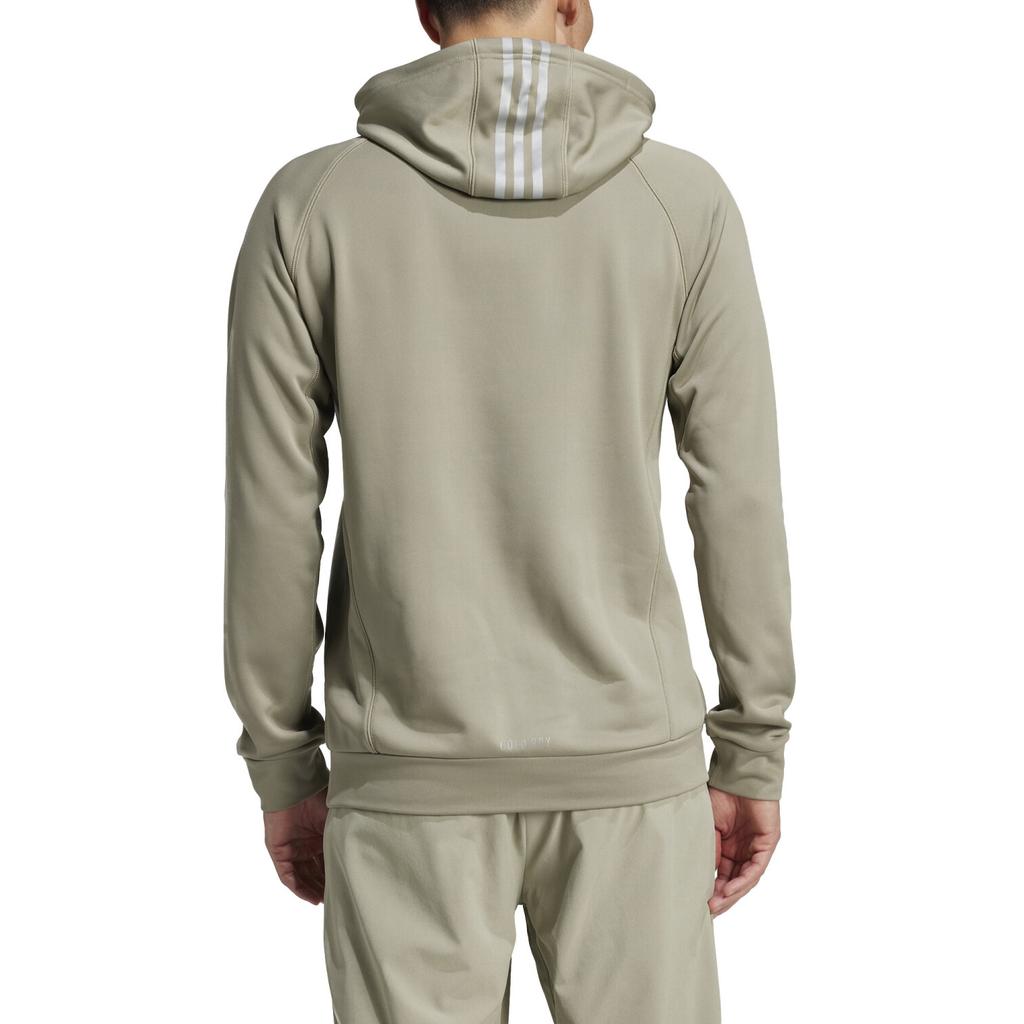 Adidas Fashionable Versatile Hooded Long Sleeve Sweatshirt Men Sweatshirt Khaki IW8391