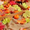 40pcs Autumn Thanksgiving Decoration Simulation Maple Leaf Autumn Home Decoration Colorful Leaf Courtyard Festival Decoration