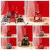 Sakura Floral Bowknot Tassel Handbag Lucky Cat Festive Sugar Bag Ribbon Bow Wrist Bag  Outdoor