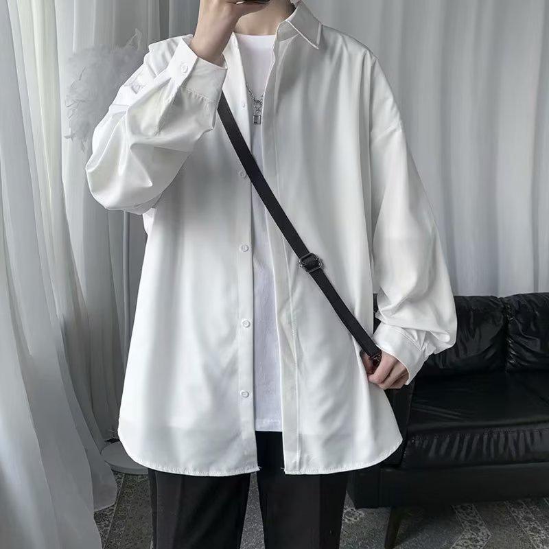 

Loose Casual Men s Long-sleeved Sun-proof Shirt Jacket M белый