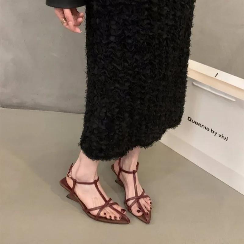Fashion Kitten Women High Heels Sandals Pointed Toe Shoes Women 2025 New Trend Open Toe Shoes Sexy Dress Pumps Casual Sandals Slingback