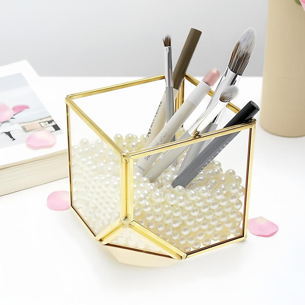 Small Retro Cube Glass Greenhouse for Preserved Flowers and Succulents