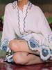 French Niche 2026 Spring/Summer Embroidered Lantern Sleeve Top & Skirt Set for Women