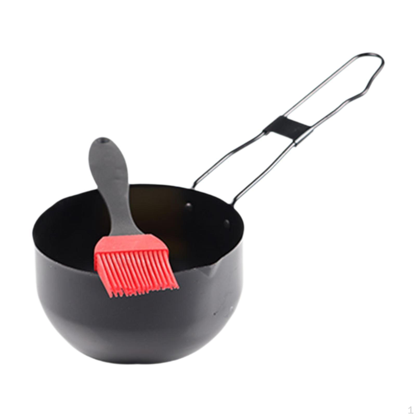 Oil Dispenser with Brush Outdoor Cooking Grill Frying BBQ High Temperature Resistant Pastry