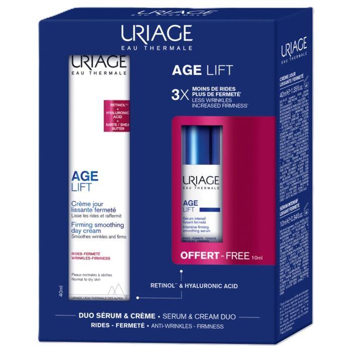 Uriage Age Lift Crème Jour Lissante Fermeté 40 Ml + Sérum Intensif Lissant Fermeté 10 Ml OFFERT