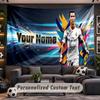 Wall Hanging Tapestry Custom NameCristiano Ronaldo Pattern Personalized Printed Fabric Wall Decor