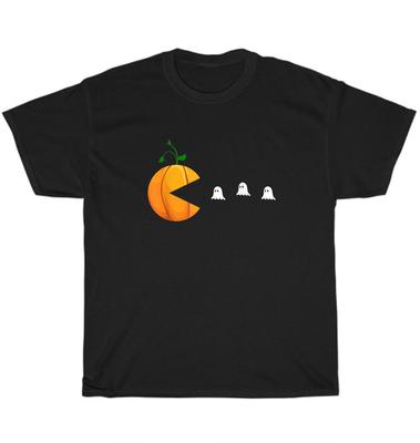 Funny Gamer Gaming Halloween Party Pumpkin Eating Ghosts T-Shirt Unisex Tee Gift
