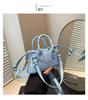Bag Women's Delicate Crocodile Pattern Mini Handbag Niche Design Vegetable Basket Women's One Shoulder Crossbody Bag
