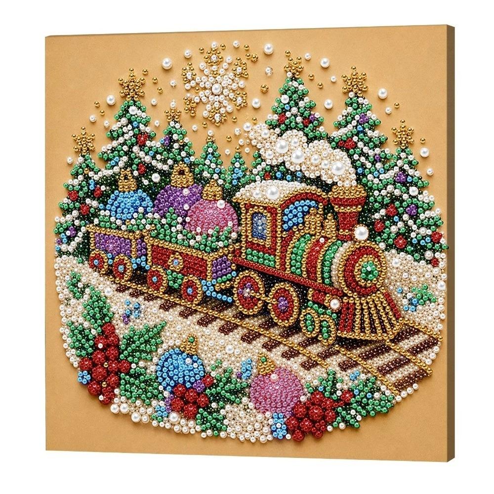 Self‑Adhesive Xmas Rhinestone Painting Kit Christmas Star Santa Crystal Painting Set Holiday Craft