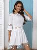 Tooxika Summer New Lace Lace Splicing Strapless Solid Colour Dress For Women