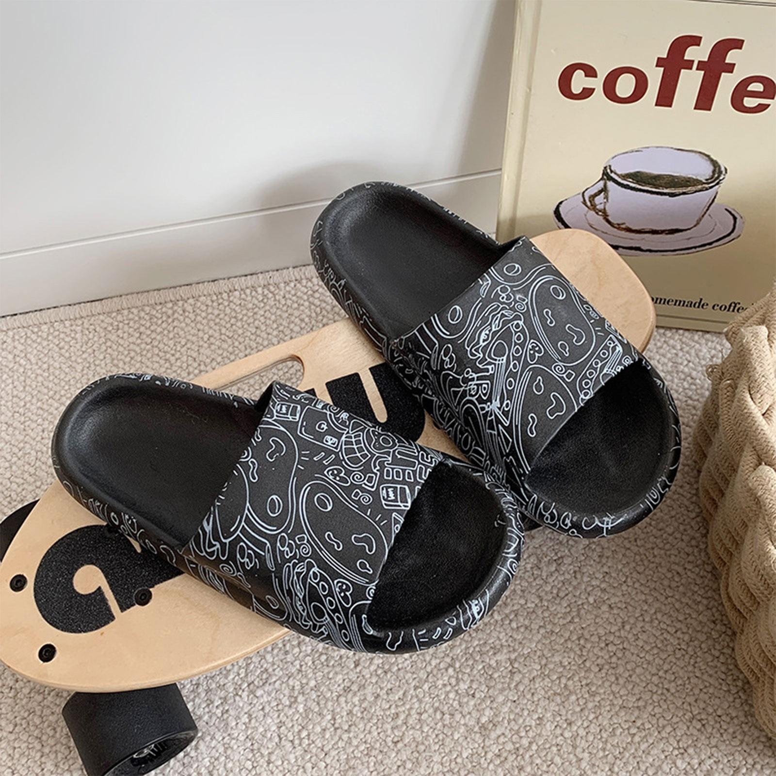 

Women s Summer Thick-soled Print Slippers 40 чорний