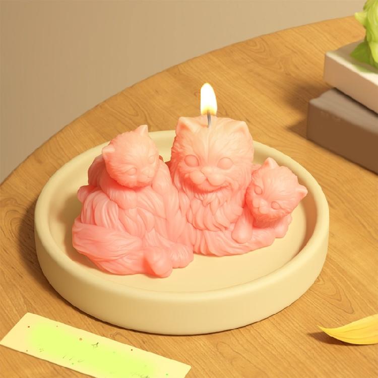 Unique Home Decors Silicone Mold User Friendly Silicone Cats And Dog Scented Candle Mold For Creative DIY Projects