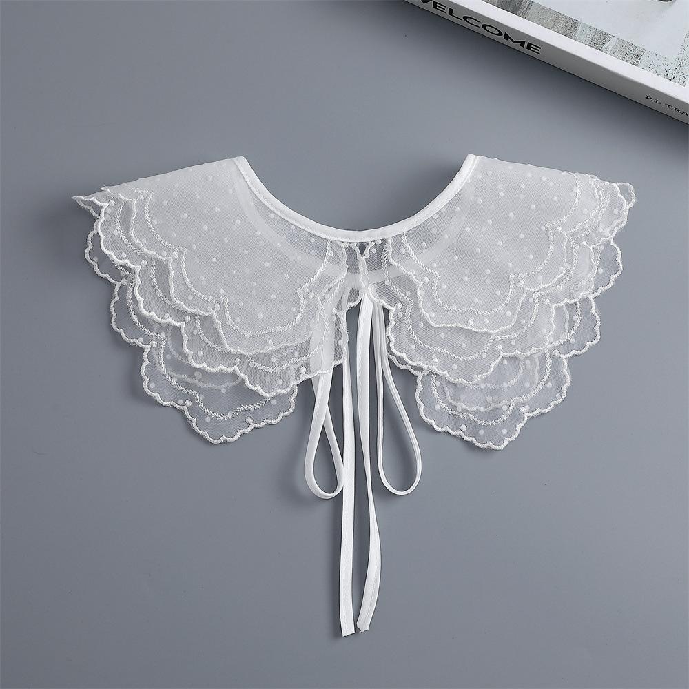 New Women White Fake Collar Vintage Detachable Shirt Collar Autumn Blouse Sweater False Collar Lapel Top Neckwear Ties