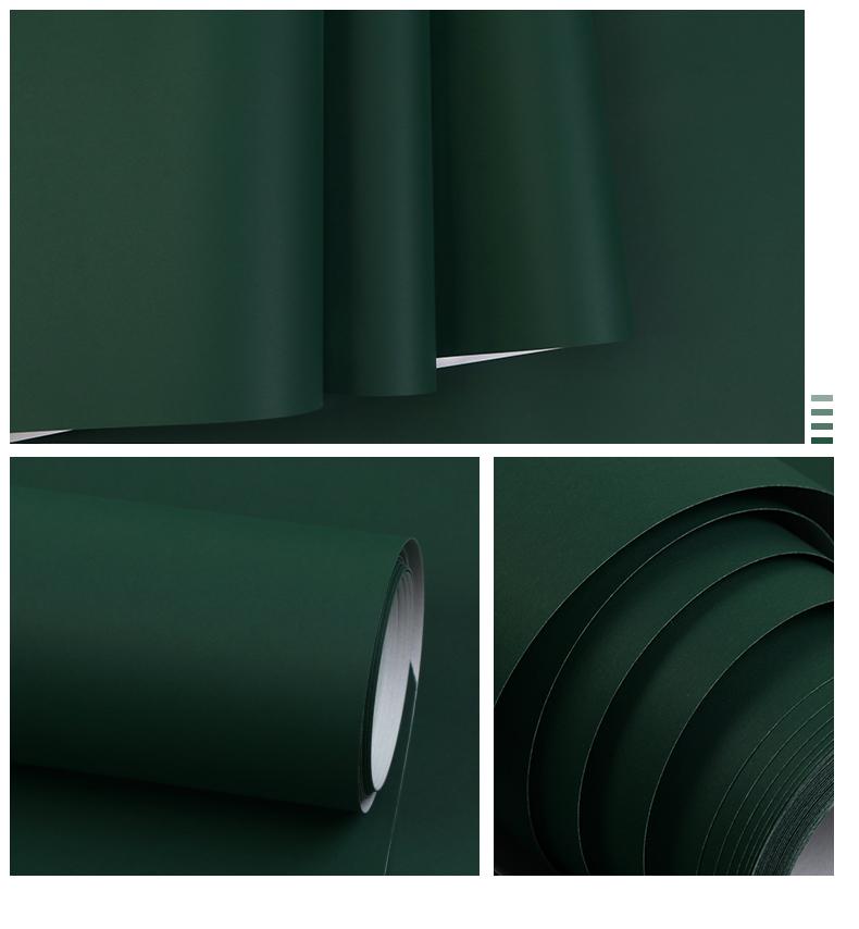 Retro Pure Green Wallpaper Bedroom Living Room Sofa Background Wall Paper Modern