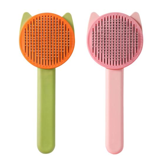Pet Comb with Retractable Stainless Steel Needles Grooming Brush Removes Loose Hair Massage Brush for Cats And Dogs