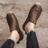 Men's Leather Casual Shoes Handmade Loafers Large Size Men's Genuine Leather Shoes Slip On Shoes