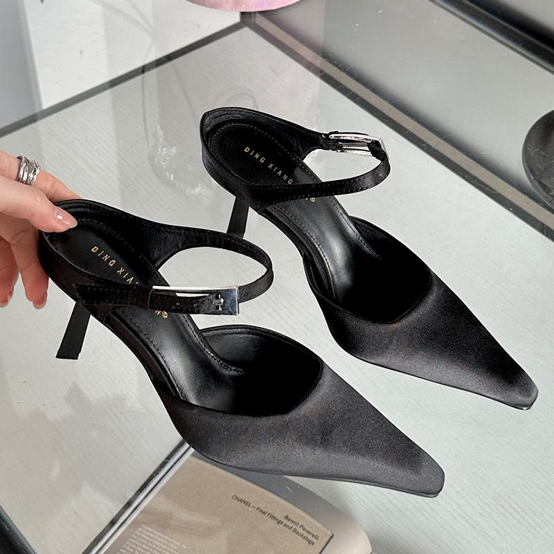 

Мода 2025 Новинка Туфли-лодочки Шлепанцы Каблуки Женская обувь Обувь Мода Мелкий Заостренный носок Женские Тонкие Высокие Каблуки Обувь Женские Мюли 35