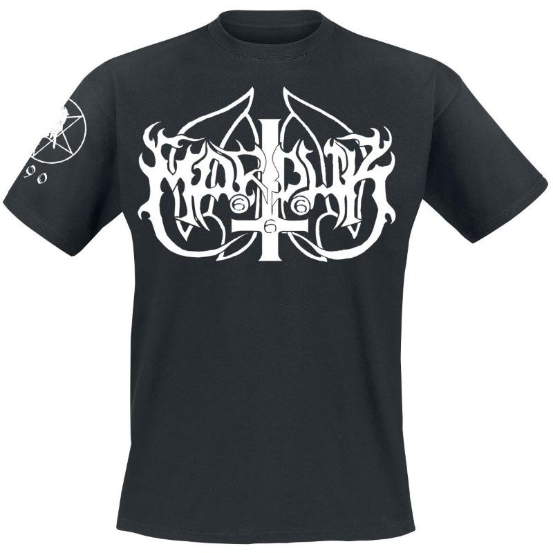 Marduk Black Metal Assault T-shirt Black Metal Band Logo Print 100% Cotton Unisex Tee Gothic Rock Music Shirt