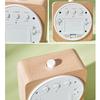 Nordic Style Wooden Alarm Clock Round/Square LCD Digital Table Clock  Table