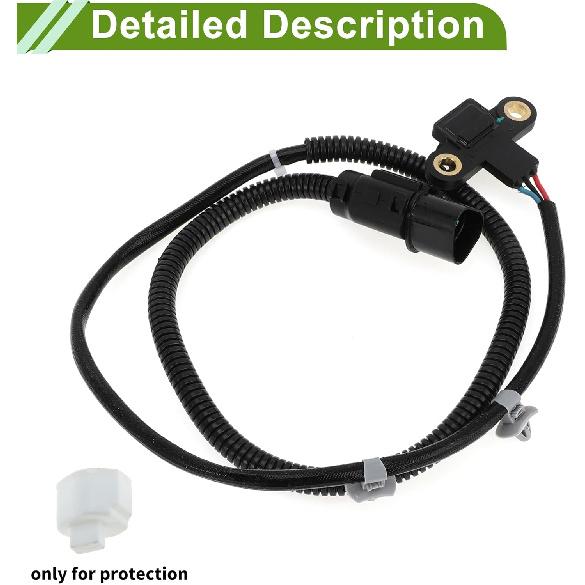 No.3931038060 Crankshaft Position Sensor for Kia Optima 2.4L 2001-2006 Sturdy Black Engine Crank CKP Sensor Metal Plastic 1 Pc