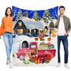 Christmas Truck Blanket Cozy Soft Throw for Home Decor Winter Holiday Gifts Super Soft Lightweight Bed Sofa Cover with Festive D