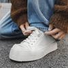 2024 new autumn and winter niche design, simple and versatile personality, thick-soled trendy men's little white shoes, board shoes 77668-J