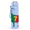 1PC Number Seven Goat Soccer Figure 750ml Color Plastic Water Bottle Leakproof Flip Straw Lid For Sports Office Home Use
