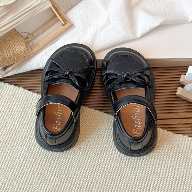 

Lolita Children Fashion Leather Shoes Elegant Ruffled Edge Little Girls Performance Shoes Causal Princess Kids Mary Jane Shoes 24