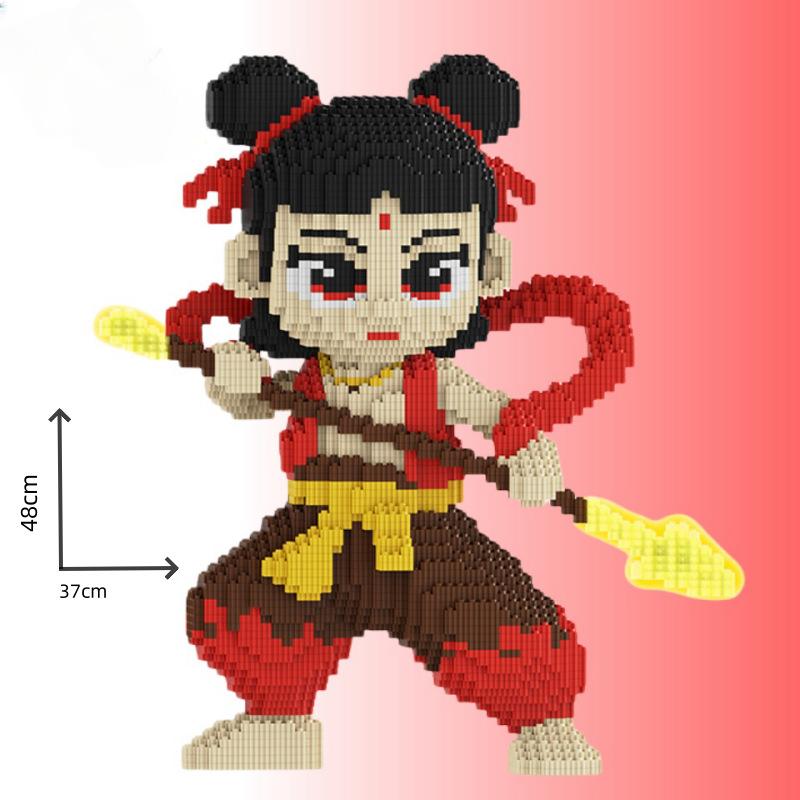 Magic Child Nezha Building Block Small Particles 2025 Boys And Girls Assembled Toys Adult Version Puzzle Gift Ornament