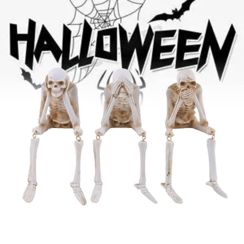 Resin Skull Halloween Decoration Skeleton Craft Decorations Holiday Gifts Party