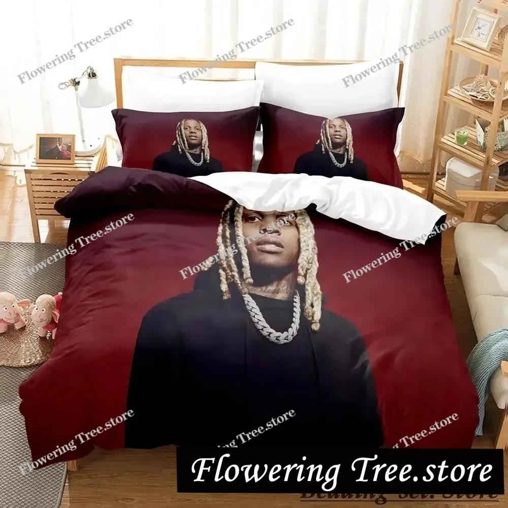 Lil Durk Bedding Set Single Twin Full Queen King Size Bed Set Aldult Kid Bedroom Duvetcover Sets Anime Parure De Lit Bed