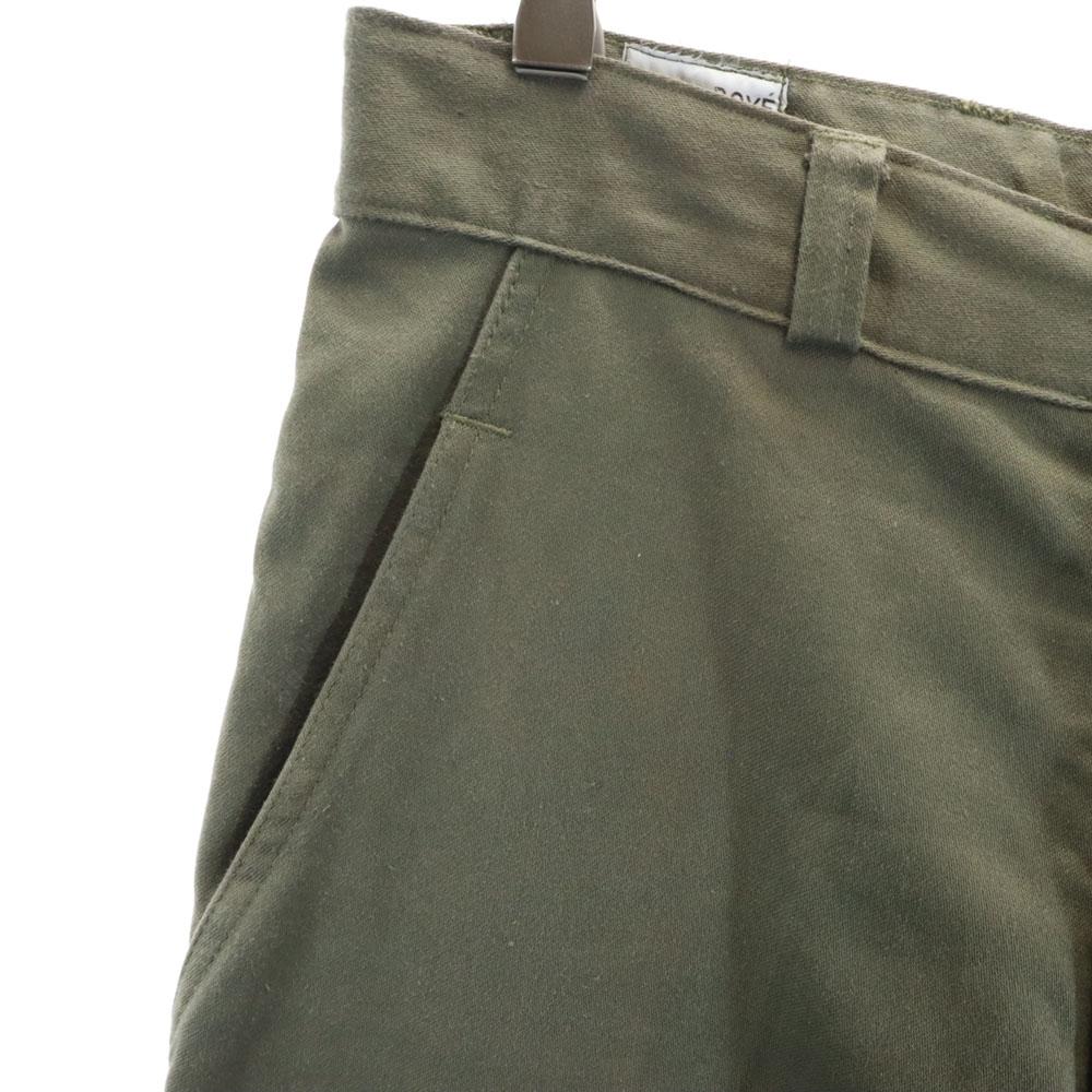 FRENCH ARMY 90s Old Cargo Pants 80 M Olive Military Men's Used