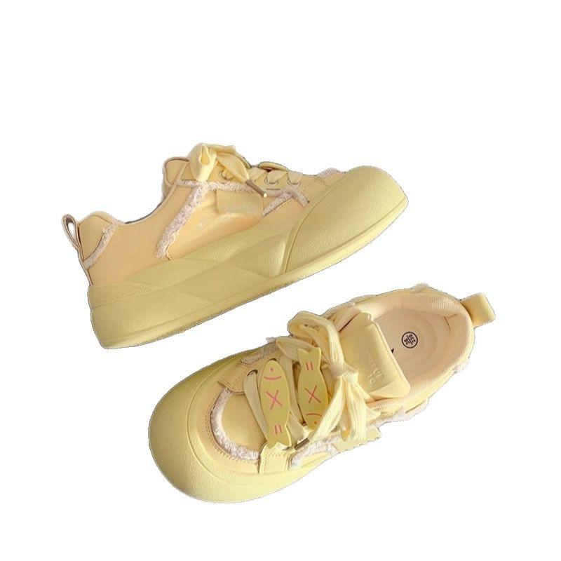 High-value original board shoes women's new spring and autumn versatile shoes platform white shoes niche bread shoes